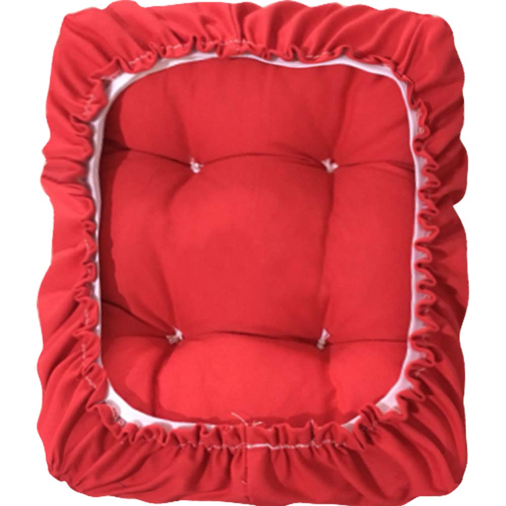 10x14 Inch Padded Rectangle Bar Stool Cover Cushion - Elastic Fabric Seat Cushion for Metal & Wooden Stools (Red) | Perfect for Kitchen Islands, Breakfast Bars & Home Decor