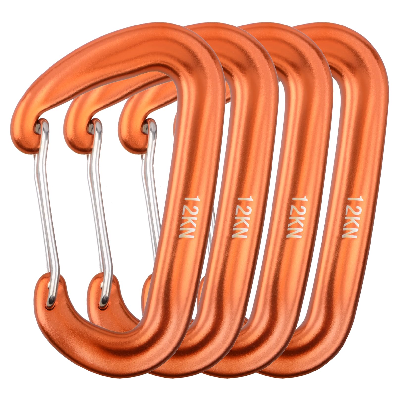Heavy Duty TRIWONDER Carabiner Clips 12kN & 25kN - Small Climbing Carabiners for Hammock, Keys, Dog Leash, Harness - Perfect for Camping, Hiking & Outdoor Adventures