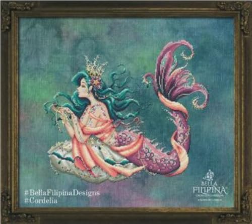 Premium Cordelia Cross Stitch Kit with Linen Fabric - Complete Embroidery Starter Set for Adults | DIY Needlework Craft Project | Perfect Gift for Beginners & Hobbyists | Home Decor & Relaxation Activity