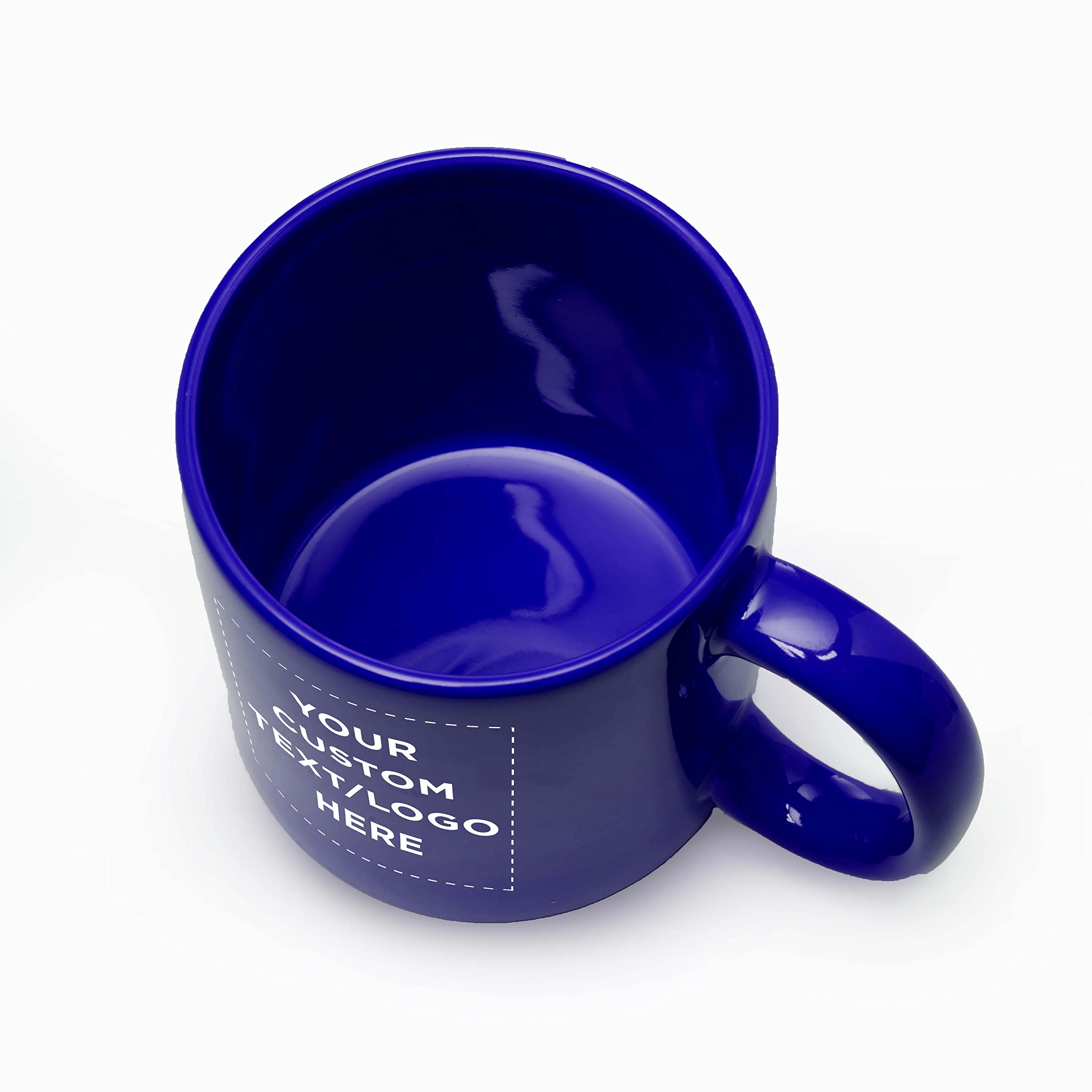Custom Ceramic Coffee Mugs 11 oz - Bulk Set of 50 Personalized Coffee Cups for Office, Cafe & Home Use - Iced Coffee & Gaming Mugs in Cobalt Blue - Durable Dishwasher Safe Ceramic Mugs for Daily Use, Gifts & Promotional Events