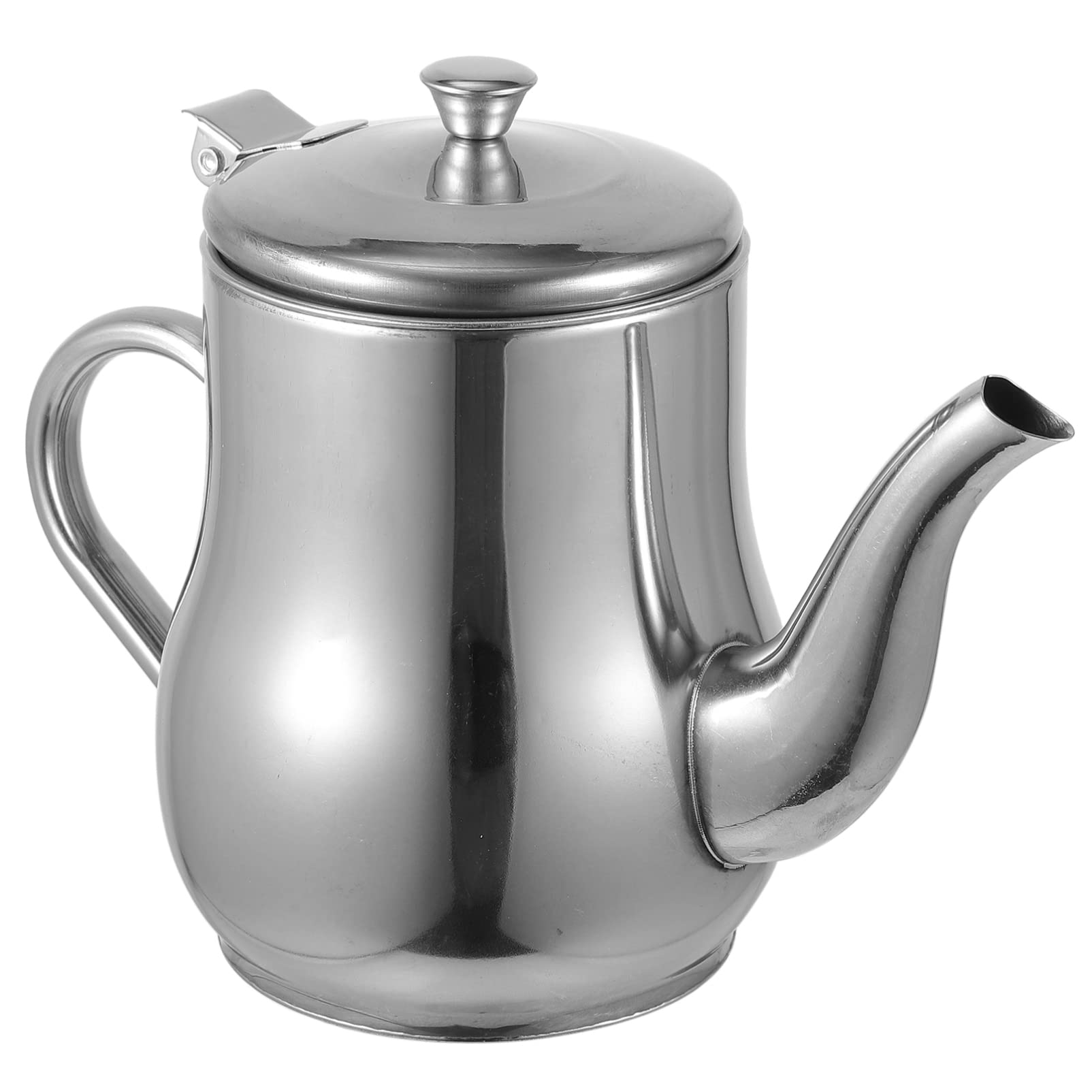 Angoily 24oz Stainless Steel Olive Oil Dispenser with Removable Strainer - Bacon Grease Container for Kitchen, Cooking, Frying, Baking & BBQ - Perfect for Pancakes, Salads & Grilling (Silver)