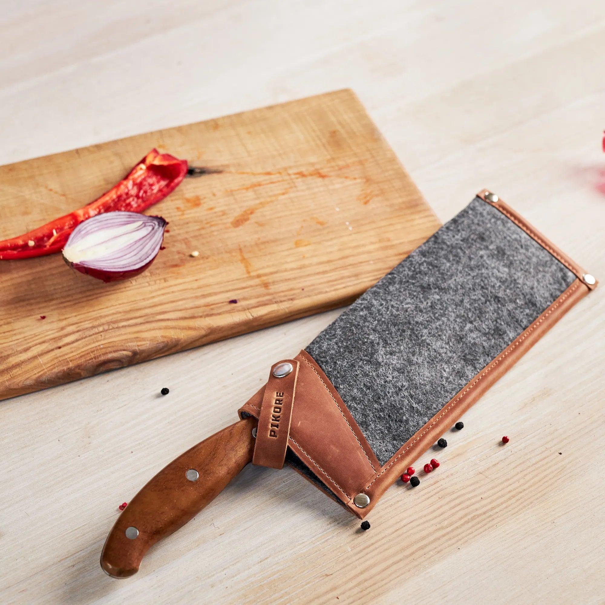 Premium Genuine Leather Knife Cover - Durable & Protective Sheath for Kitchen, Hunting & Outdoor Knives | Perfect for Camping, Cooking & Everyday Use