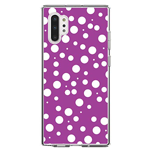 Fuchsia White Bubbles Polka Dots On Clear Case