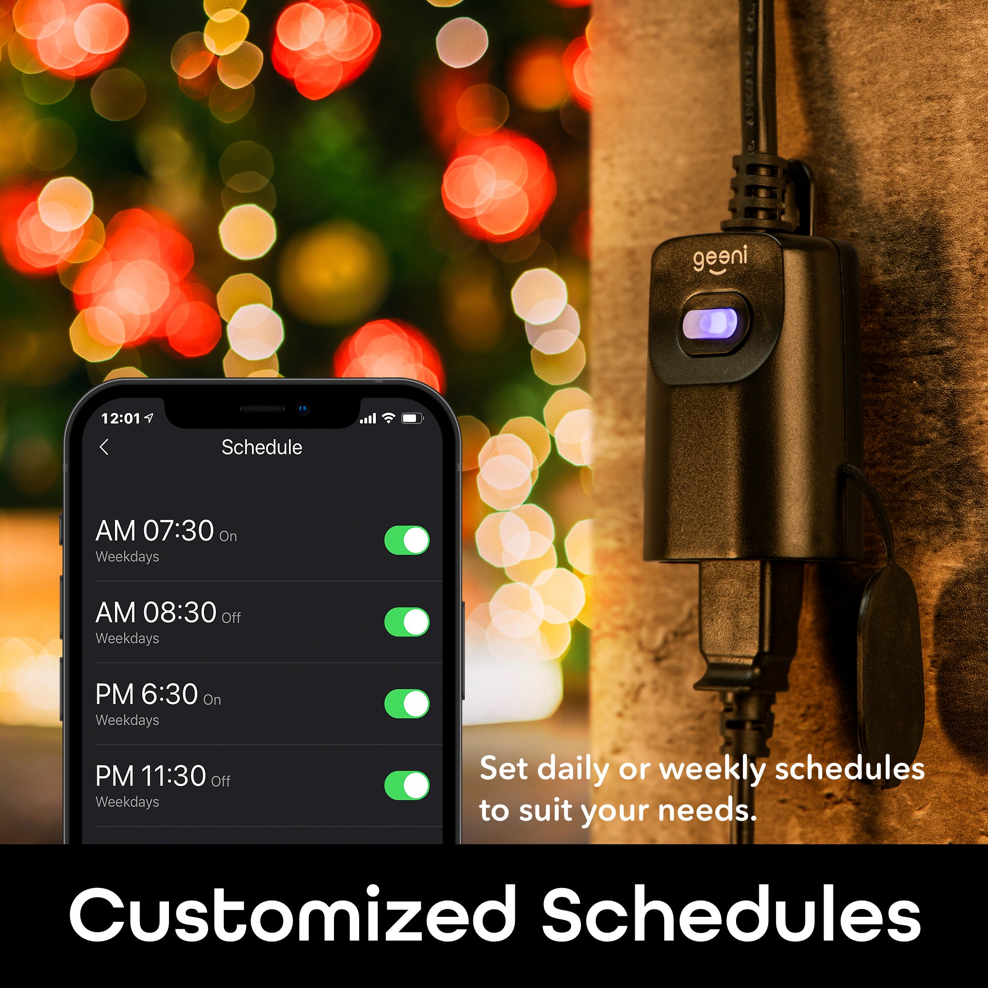 Geeni Smart Plug Indoor/Outdoor - Weatherproof WiFi Outlet for Home Automation - Control Lights & Appliances from Anywhere (Single Outlet) - Perfect for Patio, Garden & Smart Home Devices