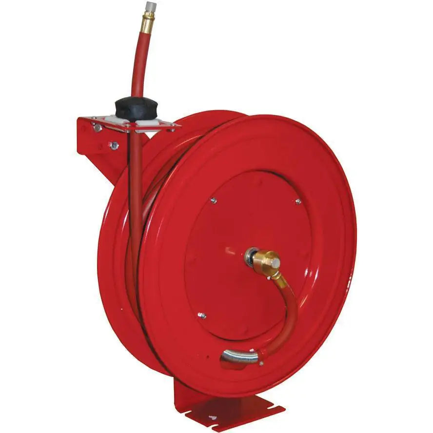 ATD 50ft Retractable Garden Hose Reel with Heavy Duty Wall Mount - Perfect for Lawn Watering, Car Washing & Outdoor Cleaning