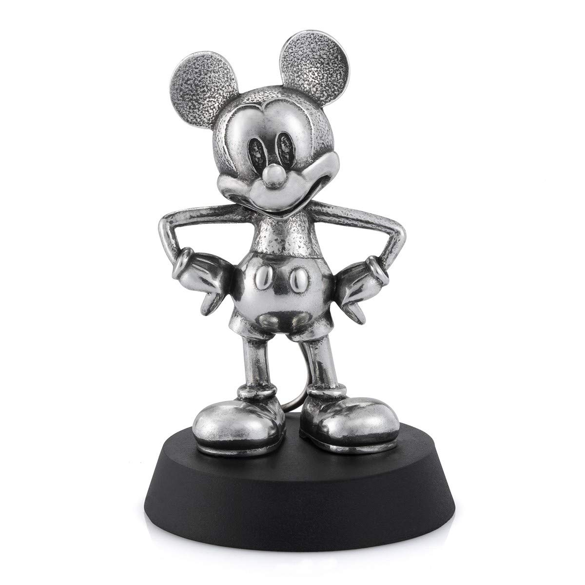 Royal Selangor Pewter Mickey Mouse Statue - Steamboat Willie 90th Anniversary Collectible Gift, Handcrafted Tin Figurine for Disney Fans, Home Decor & Office Display