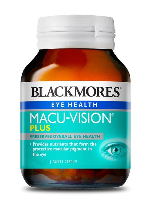 Blackmores Macu Vision Plus Eye Health Supplement with Lutein & Zeaxanthin - Supports Vision Clarity & Eye Fatigue Relief for Daily Computer Use & Screen Time