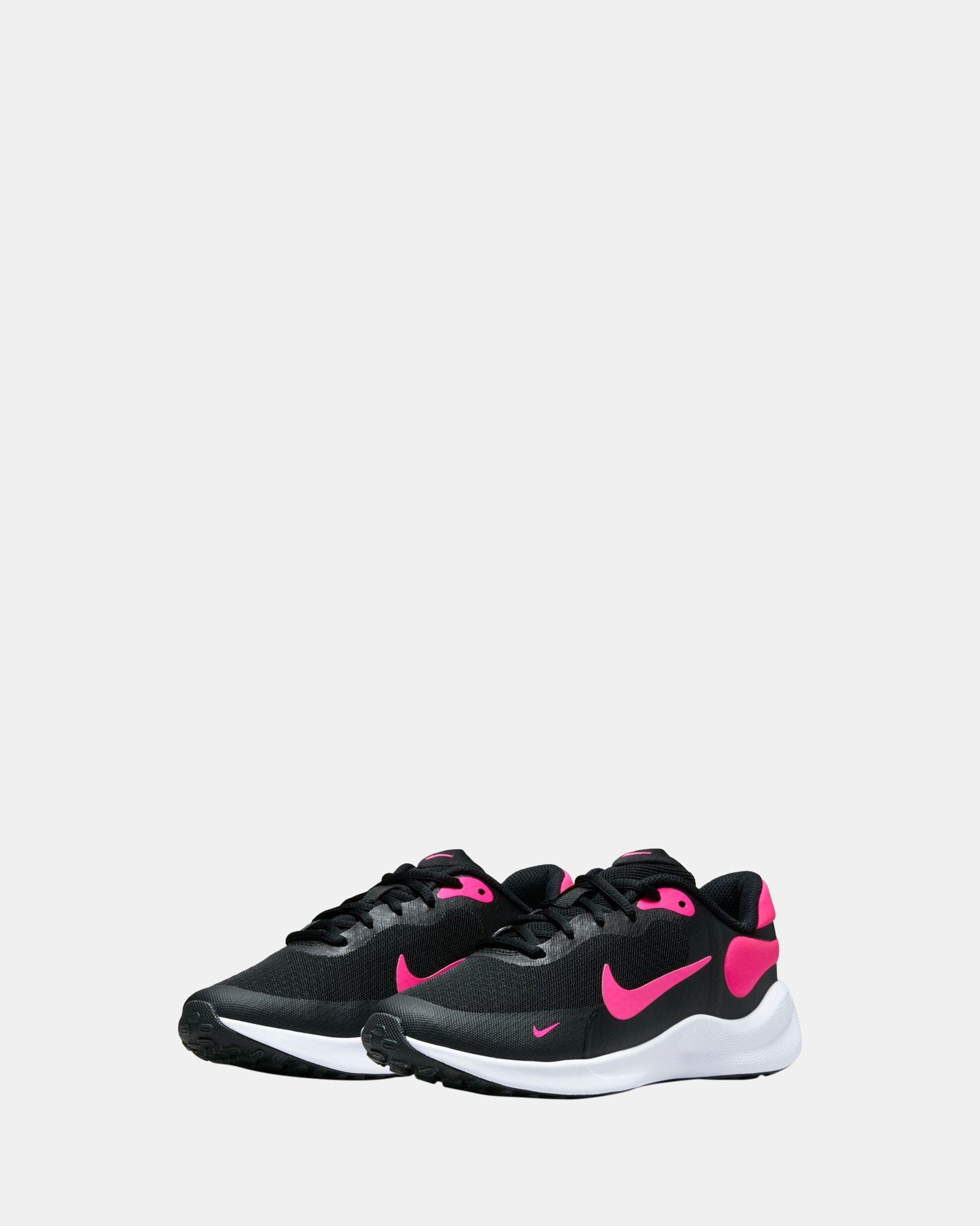Revolution 7 Grade School Sneakers - Black/Hyper Pink/White Basketball Shoes for Kids | Perfect for School, Sports & Casual Wear