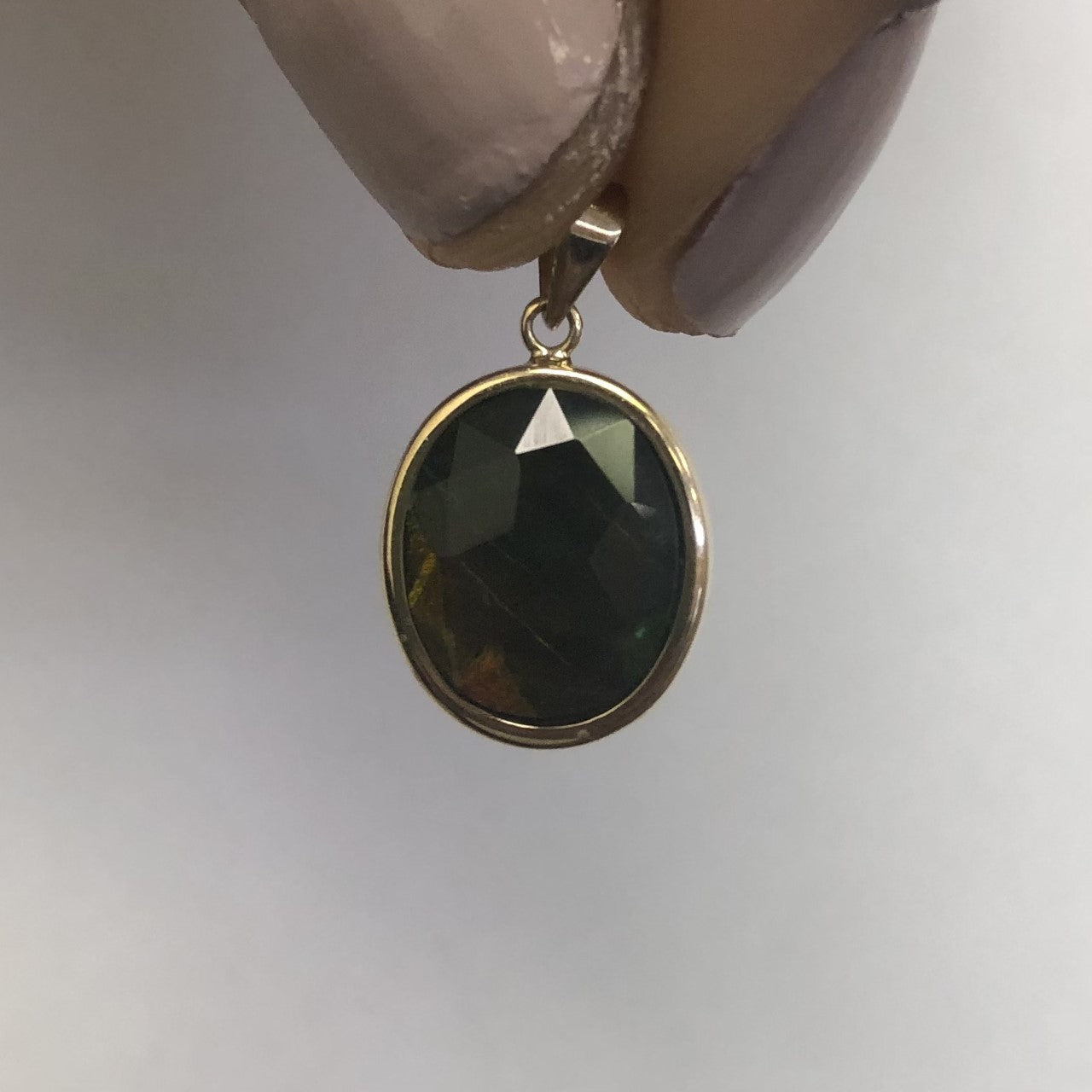 2.00ct Bezel Set Ammolite Pendant - Natural Iridescent Gemstone Jewelry for Women | Perfect Gift for Birthday, Anniversary & Special Occasions