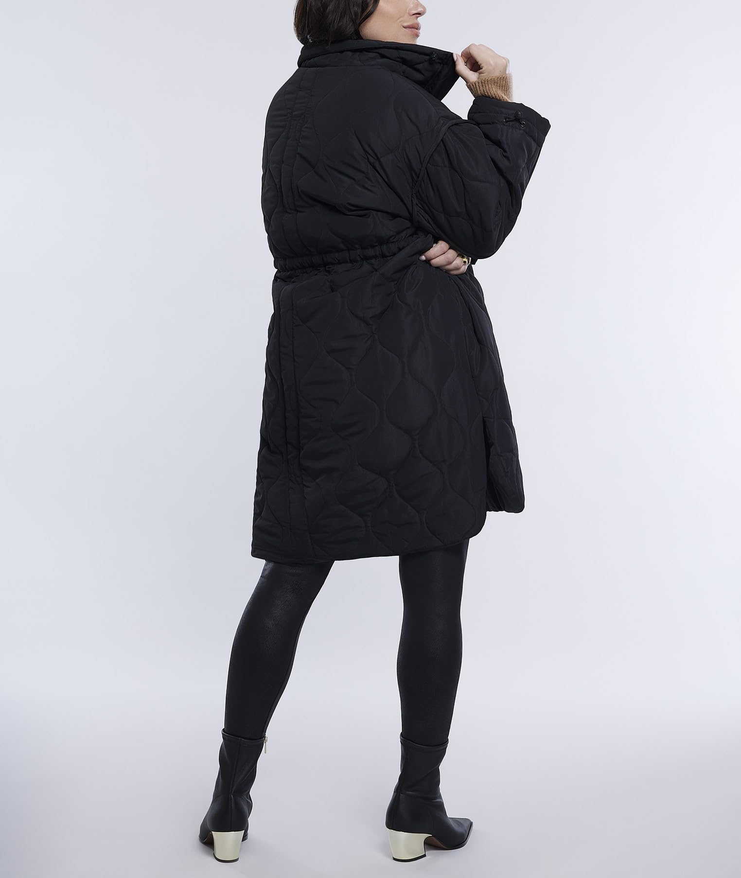 Motherhood Maternity Women's Quilted Winter Puffer Jacket for Pregnancy - Warm Maternity Coat for Cold Weather - Perfect for Outdoor Activities & Daily Wear