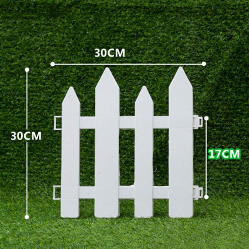 European Style White PVC Plastic Garden Fence - Decorative Driveway Gate & Christmas Tree Border | Weather-Resistant Outdoor Landscape Design for Yard, Patio & Holiday Decor