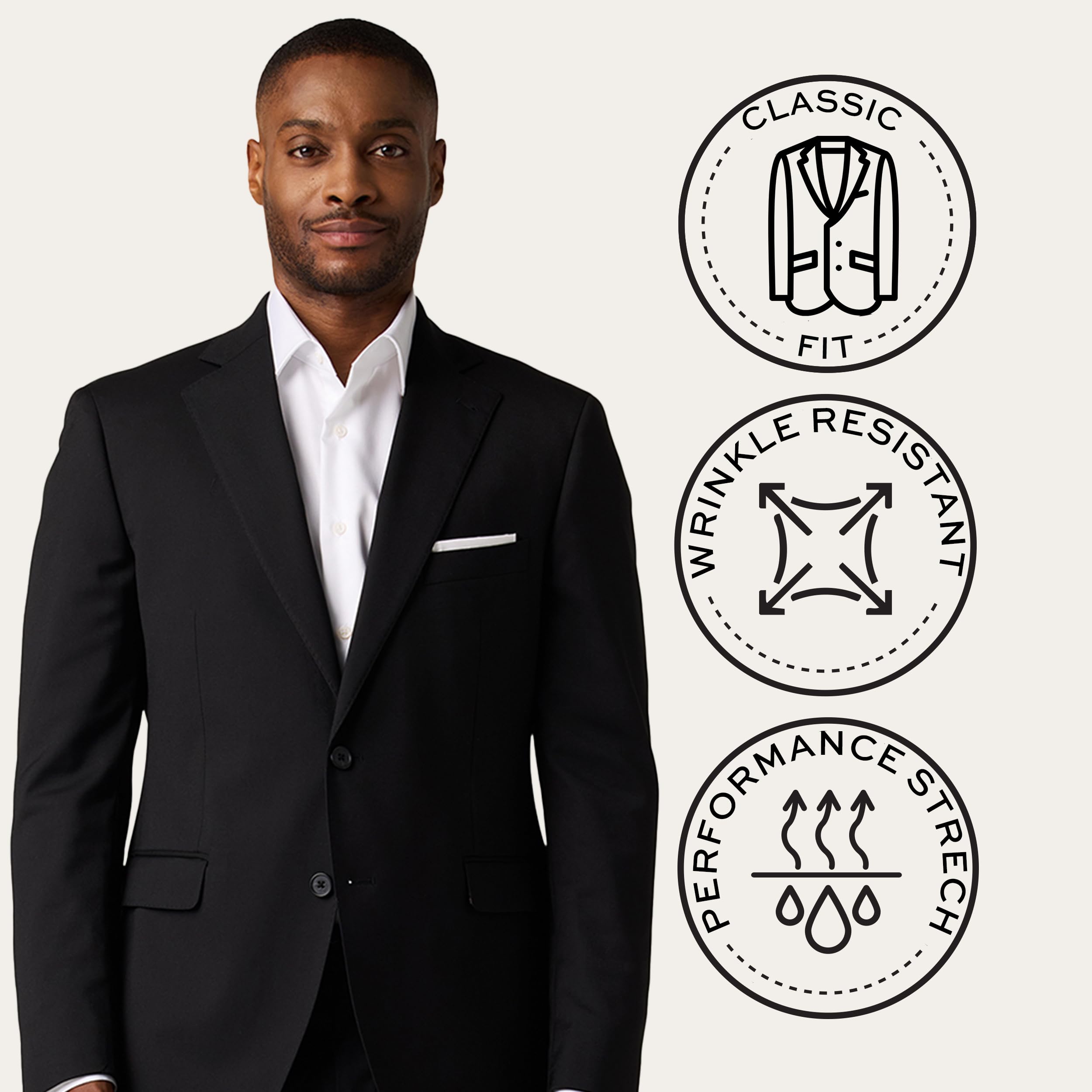 Premium Men's Mercantile Classic Fit Suit Jacket - High-Quality Formal Blazer for Business & Wedding | Elegant Office Wear & Special Occasion Attire