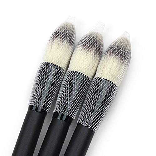 100Pcs Makeup Brush Pen Guards - Mesh Protector Covers for Makeup Brushes | Dustproof & Hygienic Storage | Perfect for Travel, Salon & Home Makeup Organizers