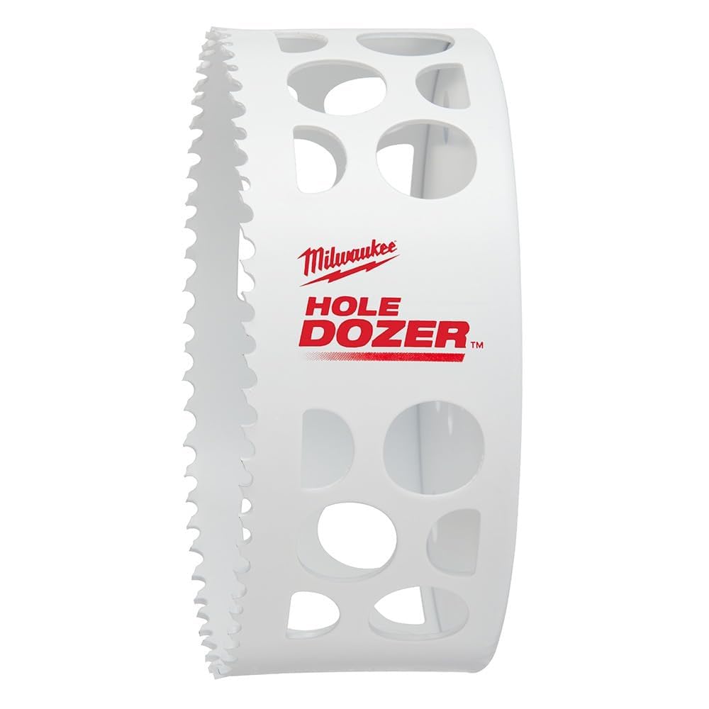 Milwaukee Bi-Metal Hole Dozer Hole Saw - 5 Inch Diameter for Wood, Metal & Plastic Cutting - Perfect for Construction, Plumbing & Electrical Work