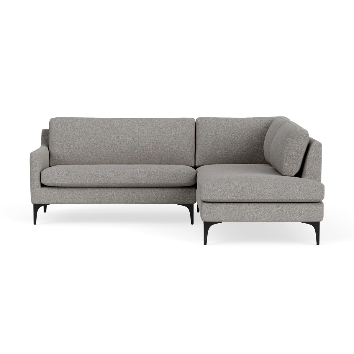 Astha Boucle Right Corner Sofa - Modern L-Shaped Sectional Couch for Living Room, Lounge & Small Spaces | Soft Upholstery, Comfortable Seating, Stylish Home Decor