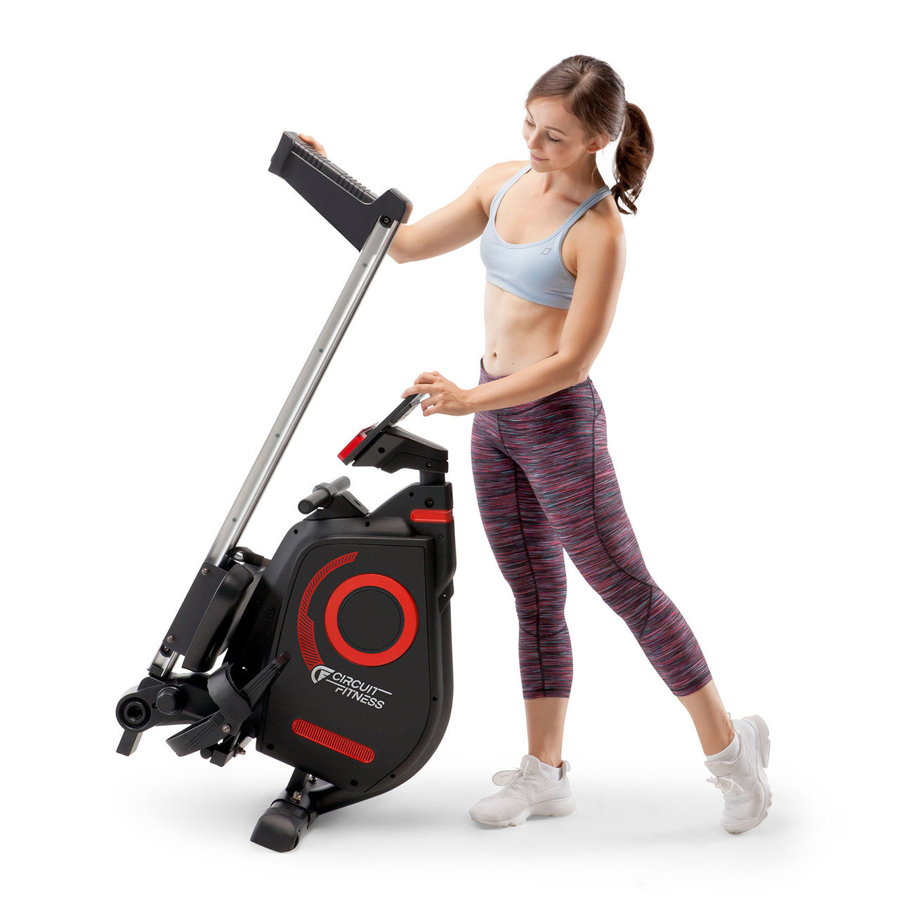 Foldable Rowing Machine with Magnetic Resistance - Adjustable Workout Equipment for Home Gym | Circuit Fitness AMZ 979RW | Perfect for Small Spaces & Full-Body Training