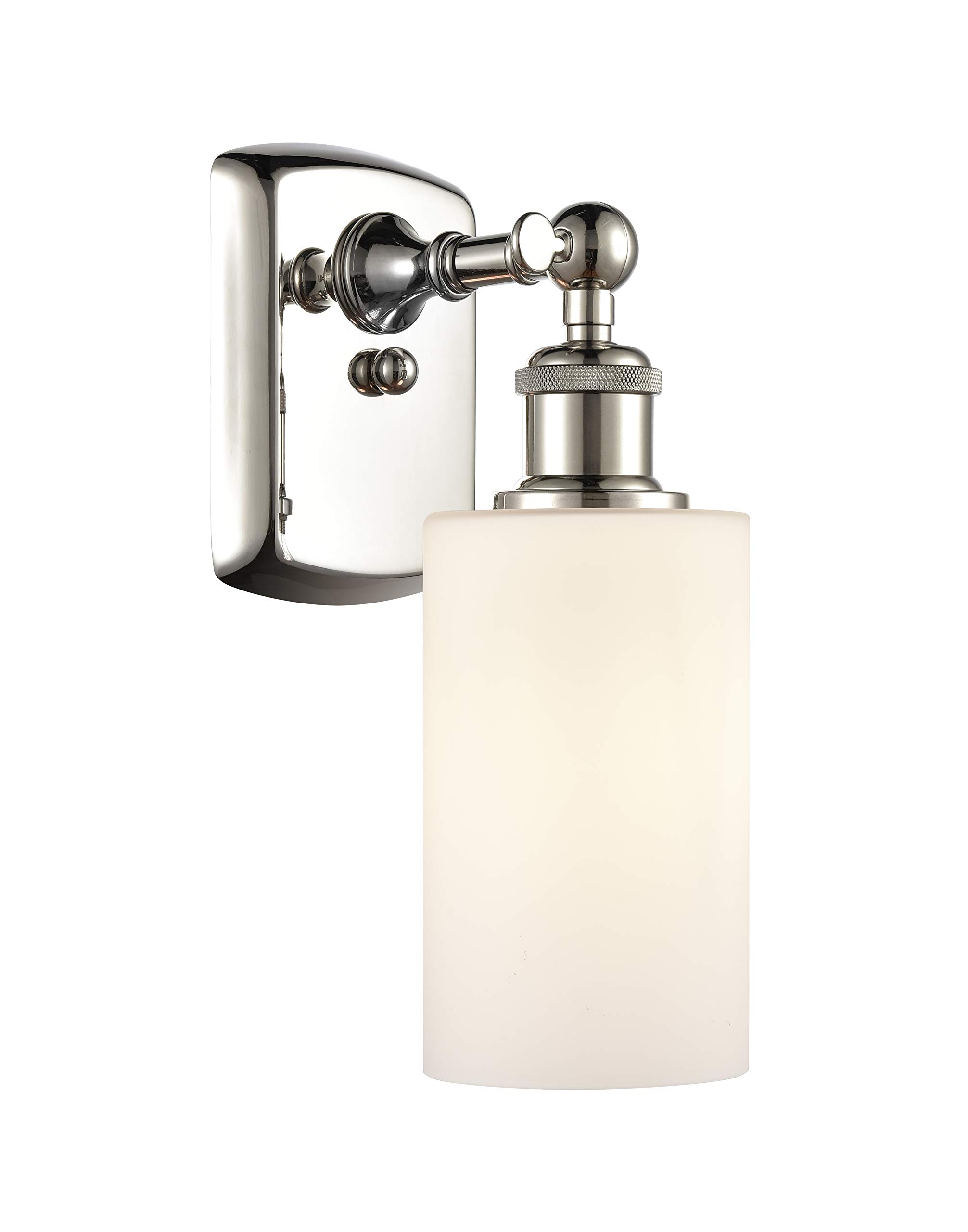 Ballston Collection 516-1W-PN-G801 Transitional Single Light Wall Sconce - Polished Nickel Finish, Silver | Perfect for Hallway, Bedroom & Entryway Lighting
