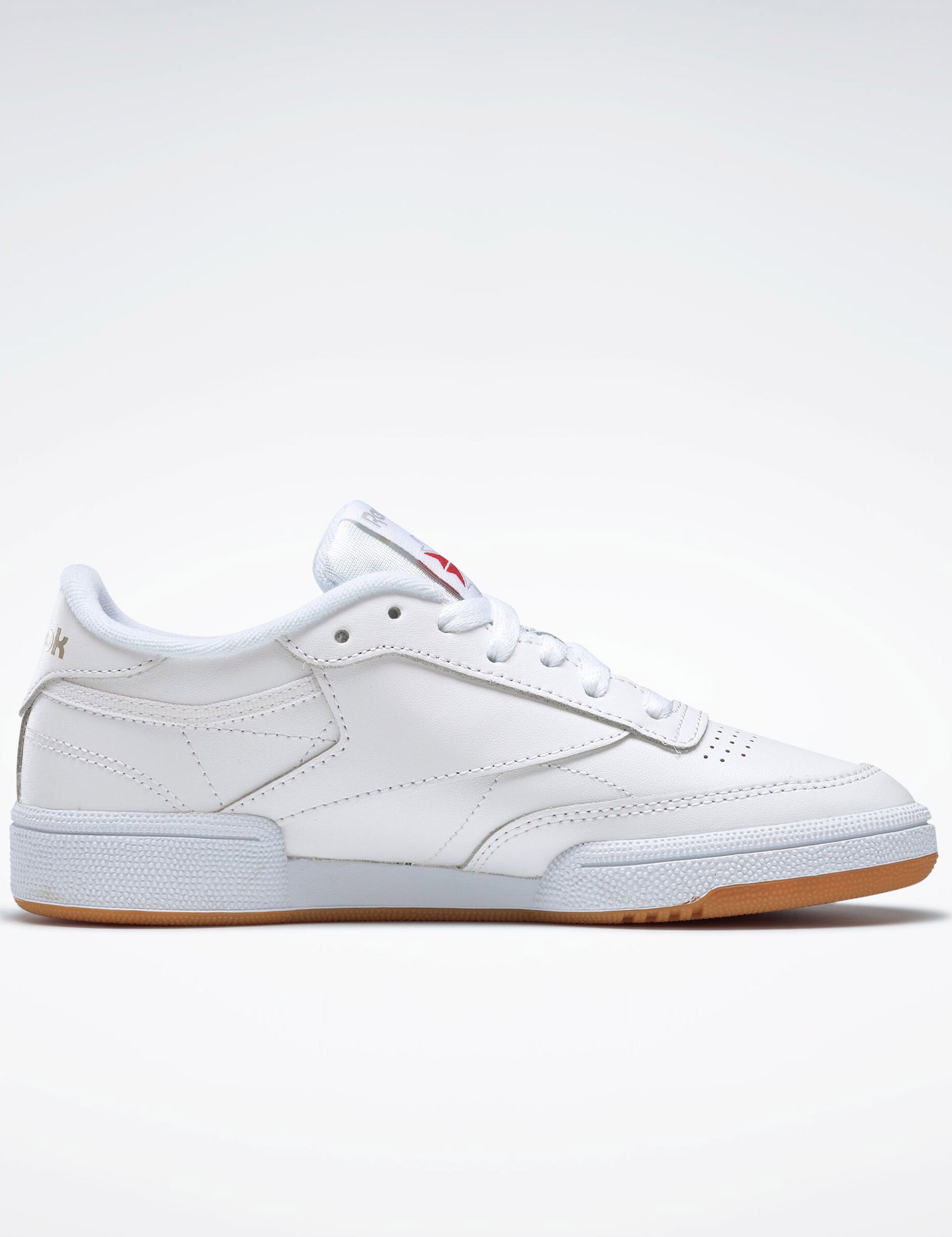 Reebok Club C 85 Vintage Sneakers - White, Light Grey & Gum Sole | Casual Wear, Retro Style, Everyday Comfort for Men & Women