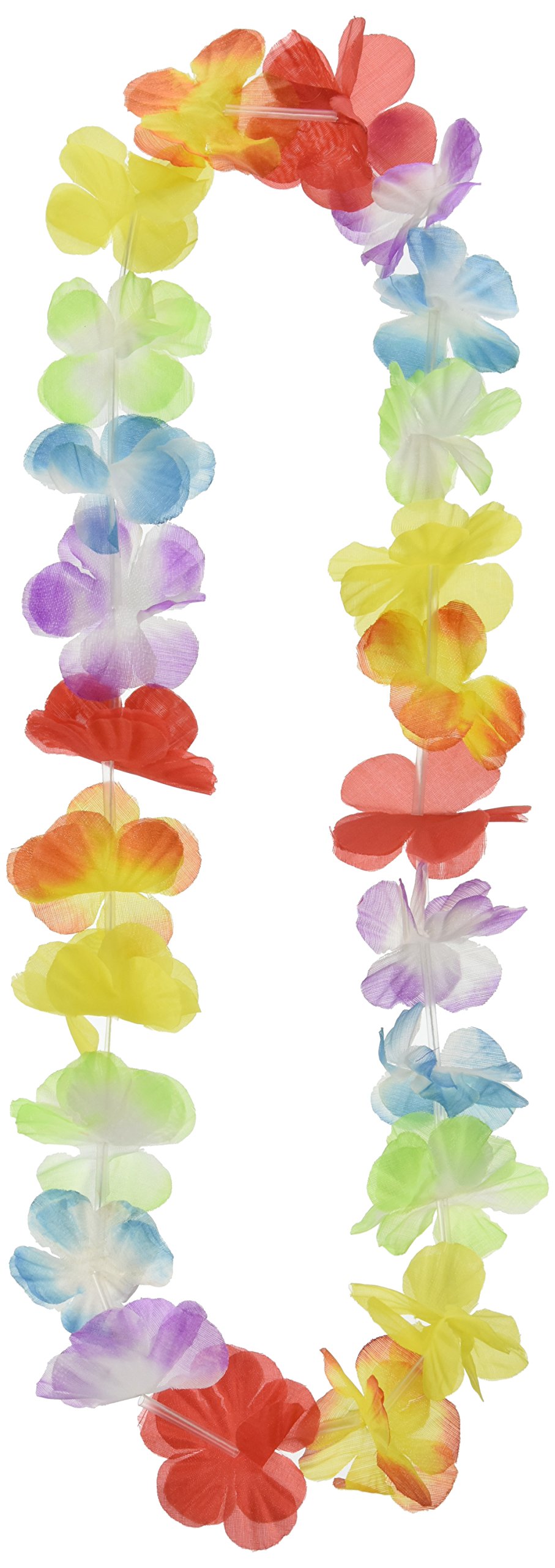 50-Pack Mega Silk Lei Flower Assortment for Tropical Hawaiian Luau Party, Graduation, Summer Beach & Costume Accessories - Vibrant Floral Necklaces for Hawaiian Theme Parties, Luau Decorations & Festive Events