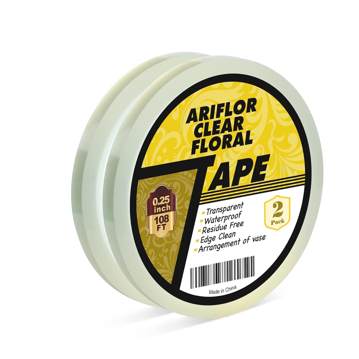 2Packs Clear Floral Tape - 1/4
