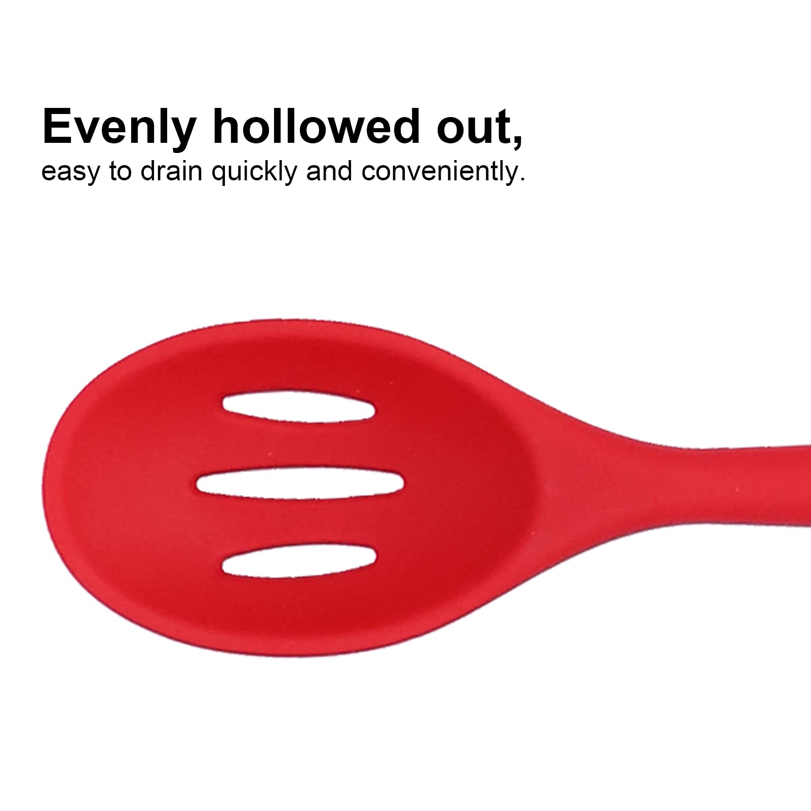 Silicone Kitchen Utensils Set - 10Pcs Non-Stick Spatula, Spoon, Eggbeater & Brush for Home Cooking (Red) - Ideal for Baking, Frying & Everyday Kitchen Use