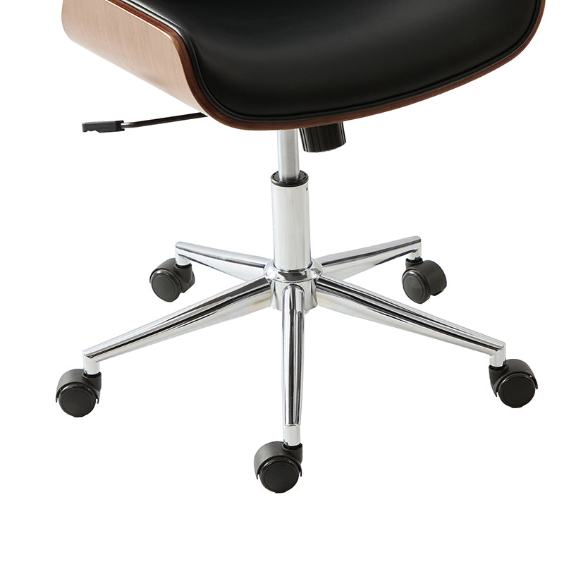 Ergonomic Adjustable Height Swivel Office Chair with Lumbar Support - Yves Comfortable Desk Chair for Home & Office Workspace