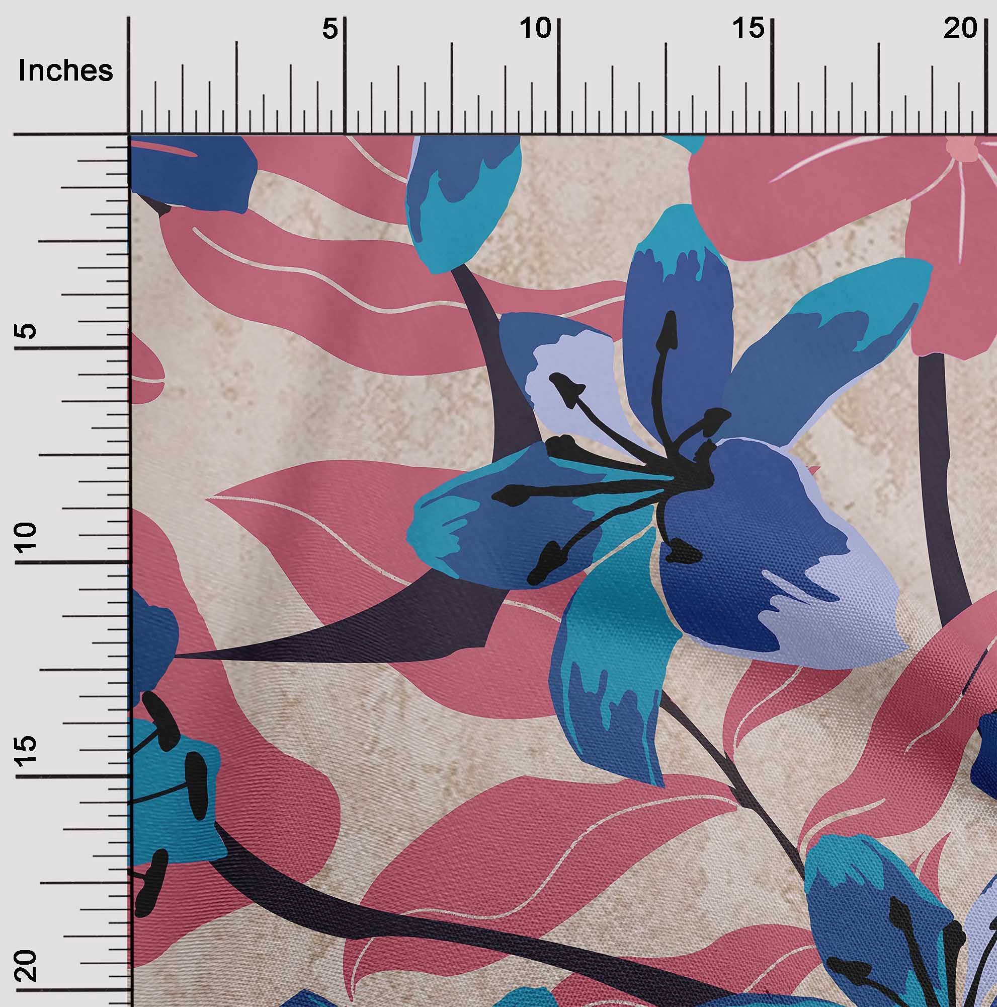 oneOone Georgette Viscose Pink Tropical Lily Floral Print Fabric by The Yard - 42 Inch Wide Soft Draping Dress Material for Summer Dresses, Blouses & Home Decor