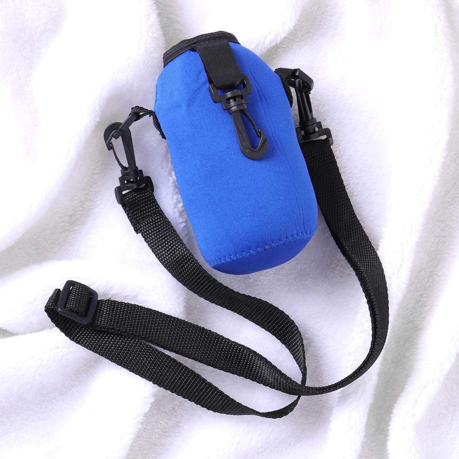 JEATHA Insulated Water Bottle Carrier Pouch with Adjustable Shoulder Strap - Sports Bottle Holder Bag for Hiking, Camping & Outdoor Activities - Keeps Drinks Cold/Hot - Fits Most Standard Bottles & Cups