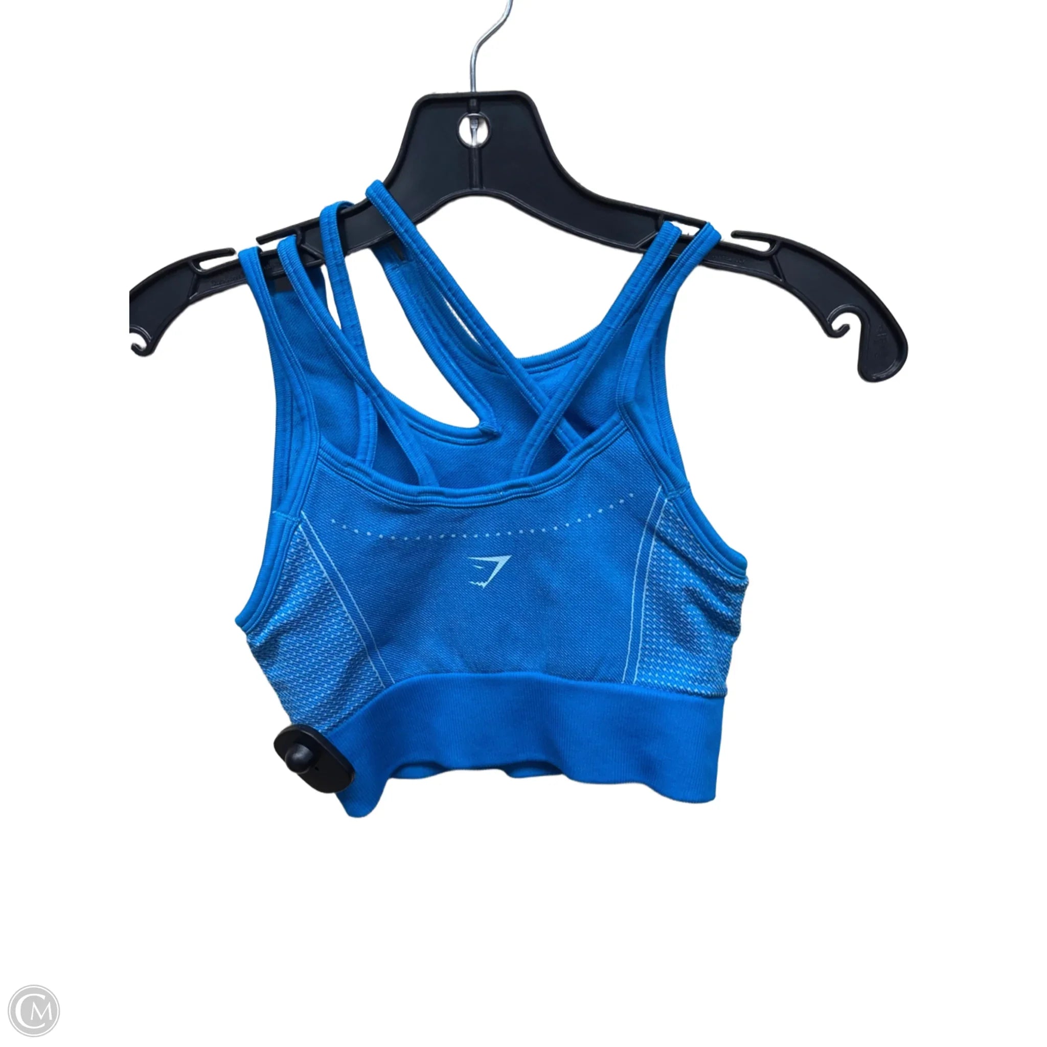 Gym Shark Blue Athletic Sports Bra for Women - XS Size - High Support Workout Top for Running, Yoga & Gym Training