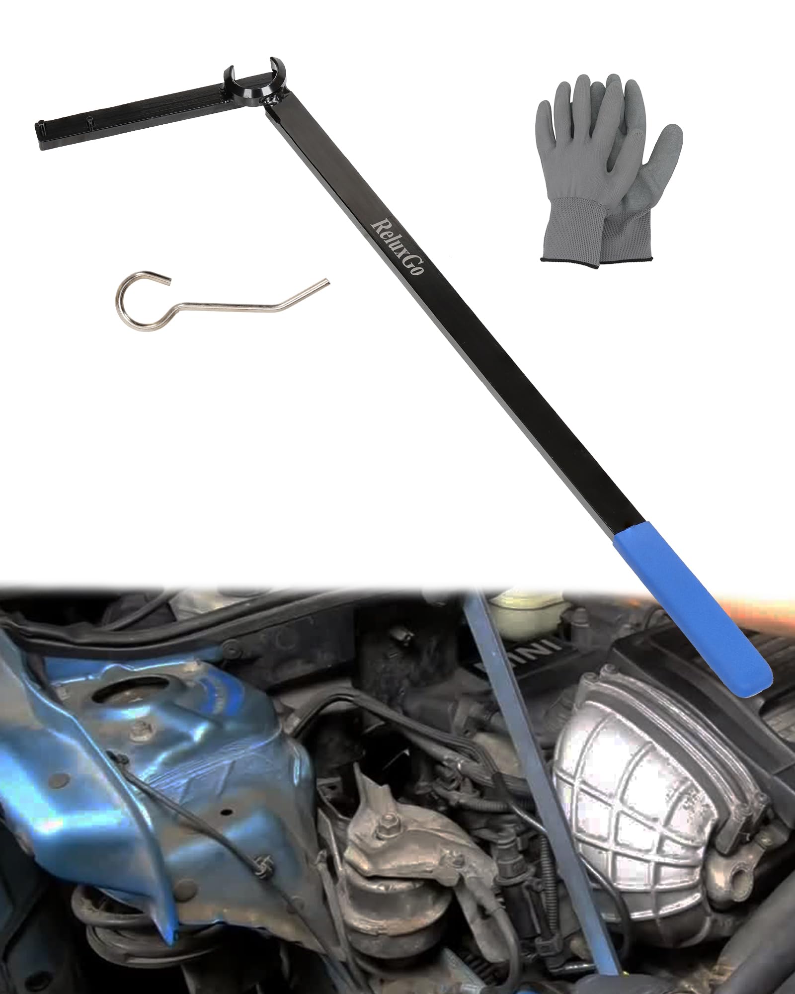 BMW Mini Cooper R52 R53 W11 Supercharged Engine Serpentine Belt Removal Tensioner Tool & Drive Belt Replacement Kit - Compatible with 118410 & 118470 - Perfect for DIY Auto Repair and Maintenance