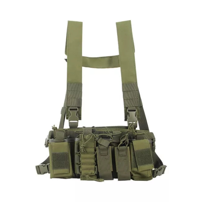 Tactical MOLLE D3 Chest Rig Vest - Adjustable Military Plate Carrier for Airsoft, Hunting & Outdoor Adventures