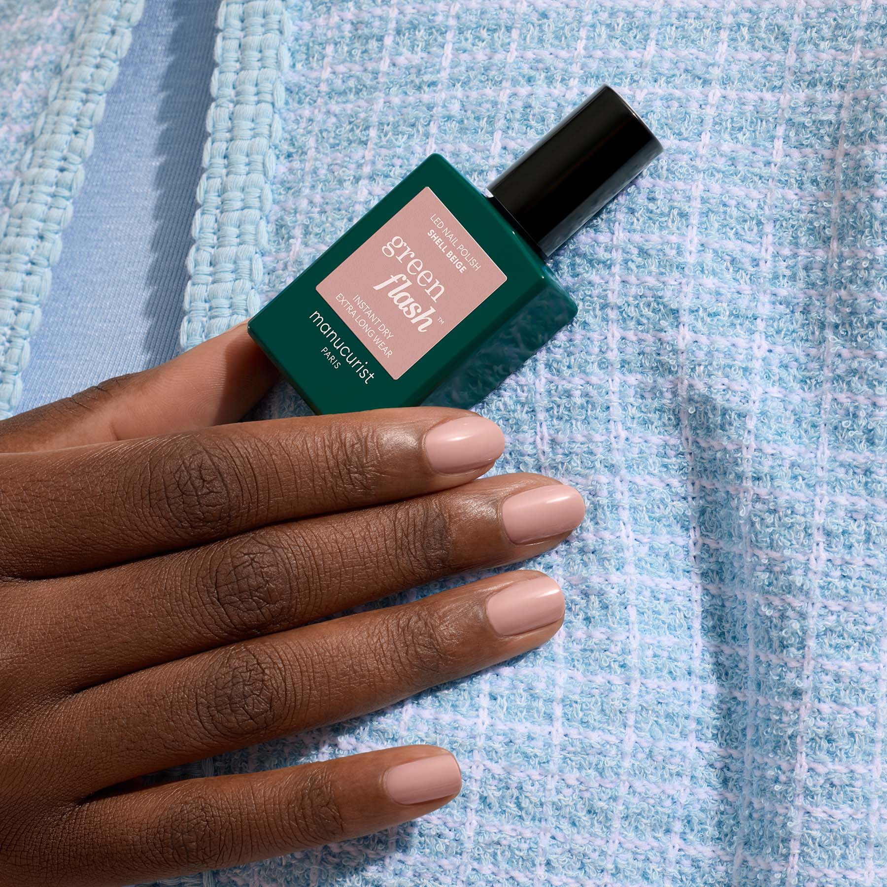 Green Flash Gel Polish - Shell Beige Nail Lacquer for Long-Lasting Manicures | Perfect for Salons, DIY Nail Art & Special Occasions