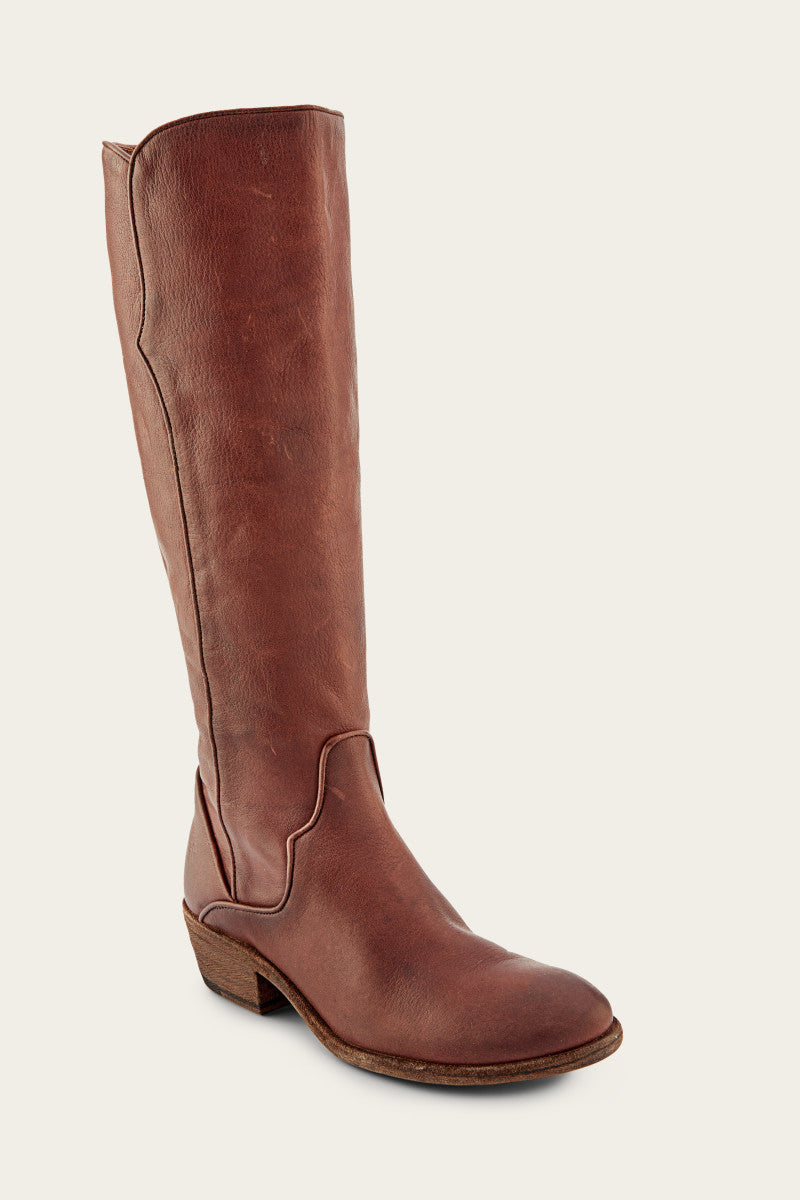 Premium Carson Piping Tall Wide Calf Boots - Pre-Owned & Authentic | Perfect for Winter Fashion, Office Wear & Outdoor Activities