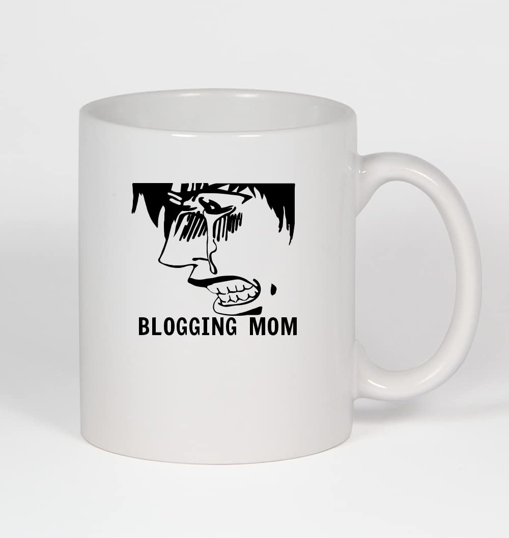 Anime Themed 11oz Ceramic Coffee Mug for Bloggers - Perfect White Tea Cup for Moms, Office Workers & Anime Fans - Ideal Gift for Mother's Day, Birthday & Home Use
