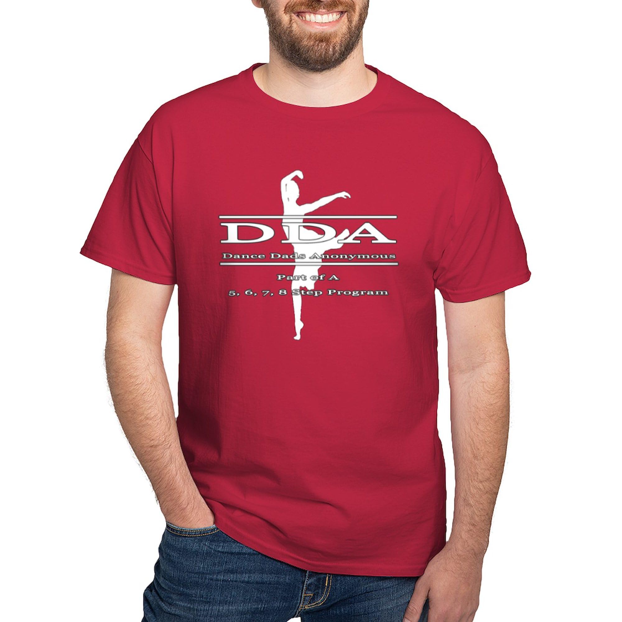 Dance Dads Anonymous Men's 100% Cotton Dark T-Shirt - Classic Graphic Tee for Dance Parents, Funny Dance Team Apparel - Perfect for Dance Recitals, Competitions & Father's Day Gifts