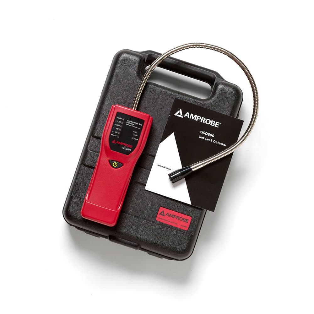 Amprobe 3311832 GSD600 Portable Gas Leak Detector with Flexible Probe - Methane & Propane Detection for Home Safety & HVAC Maintenance