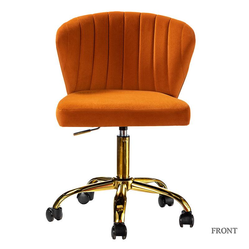Premium Chandra Velvet Office Chair - Ergonomic Executive Desk Chair with Lumbar Support for Home & Office Workspaces - Comfortable Modern Computer Chair for Long Hours of Sitting