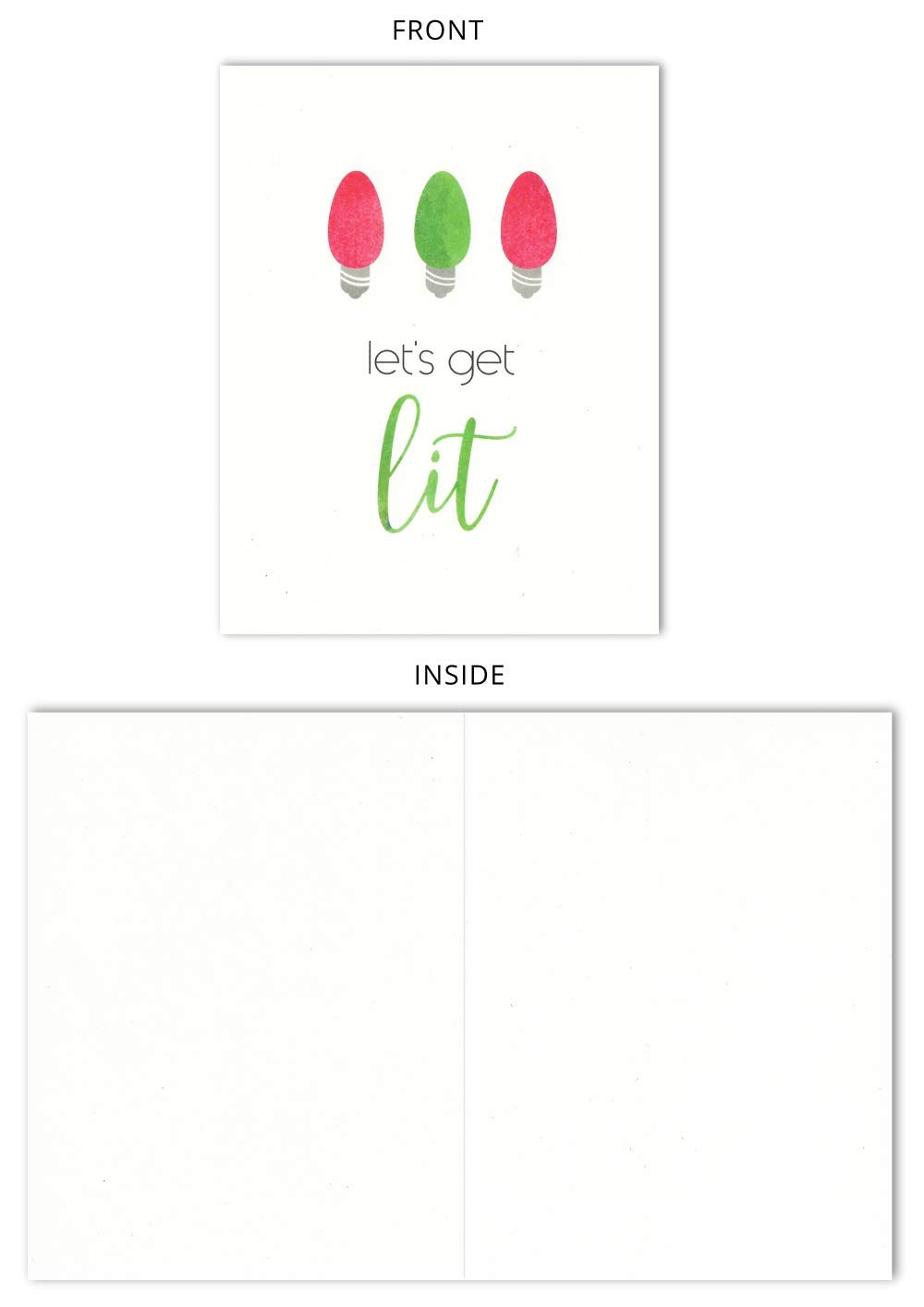 Funny Christmas Light Bulb Card - 4.25