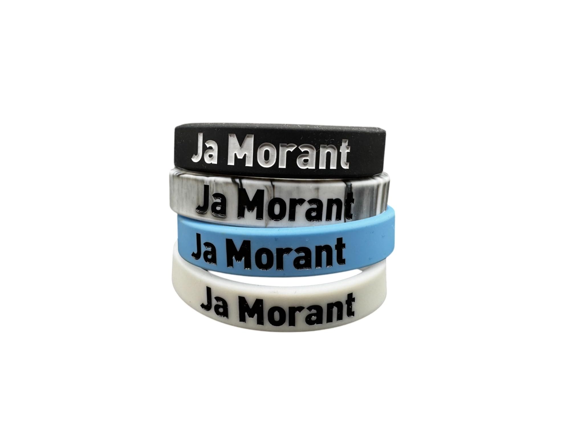 5-Pack Ja Morant #12 Basketball Silicone Wristbands - Adjustable Sports Wristbands for NBA Fans - Perfect Basketball Fan Gift & Training Accessory (Blue) - Great for Games, Workouts & Showing Team Spirit