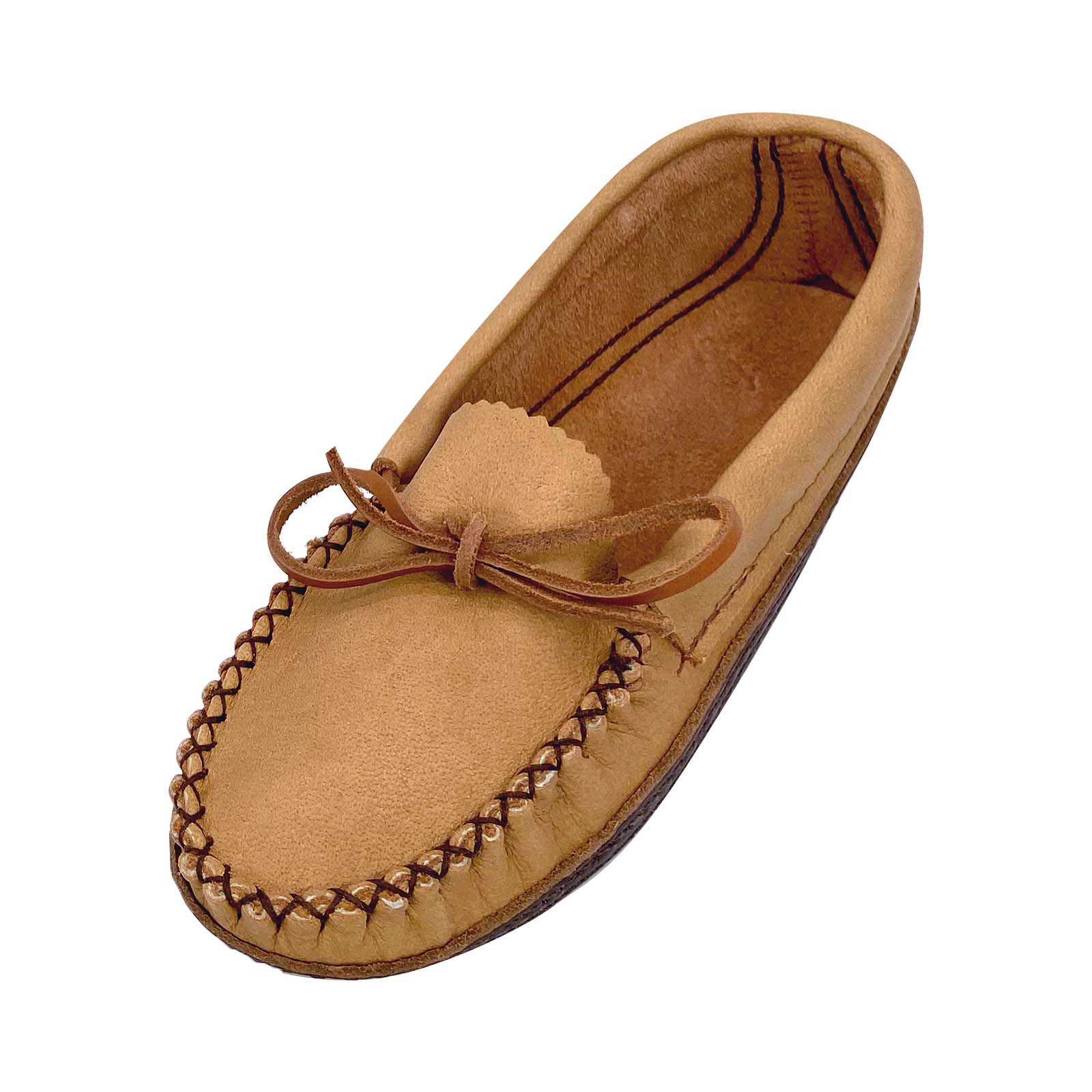 Women's Genuine Moose Hide Earthing Moccasins - Soft Leather Indoor/Outdoor Slippers for Grounding & Relaxation at Home, Yoga, or Meditation