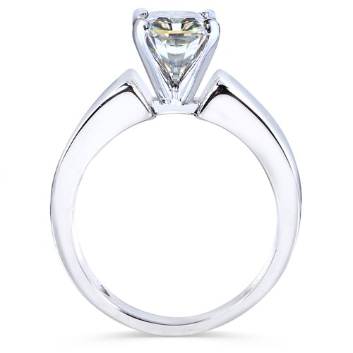 Kobelli Radiant-Cut Moissanite Solitaire Engagement Ring 2.75 Carat 14K White Gold - Perfect for Proposals, Weddings & Anniversary Gifts