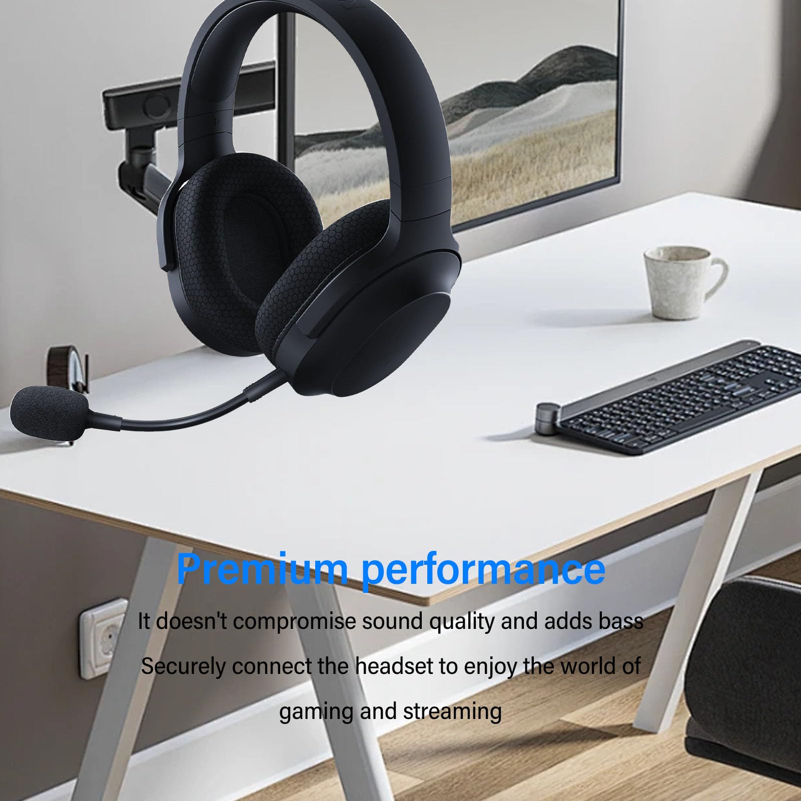 Barracuda X Gaming Headset Mic Replacement - Professional 3.5mm Detachable Boom Microphone with Noise Cancellation for PC, PS4, PS5, Xbox (Black) - Perfect for Streaming & Online Gaming