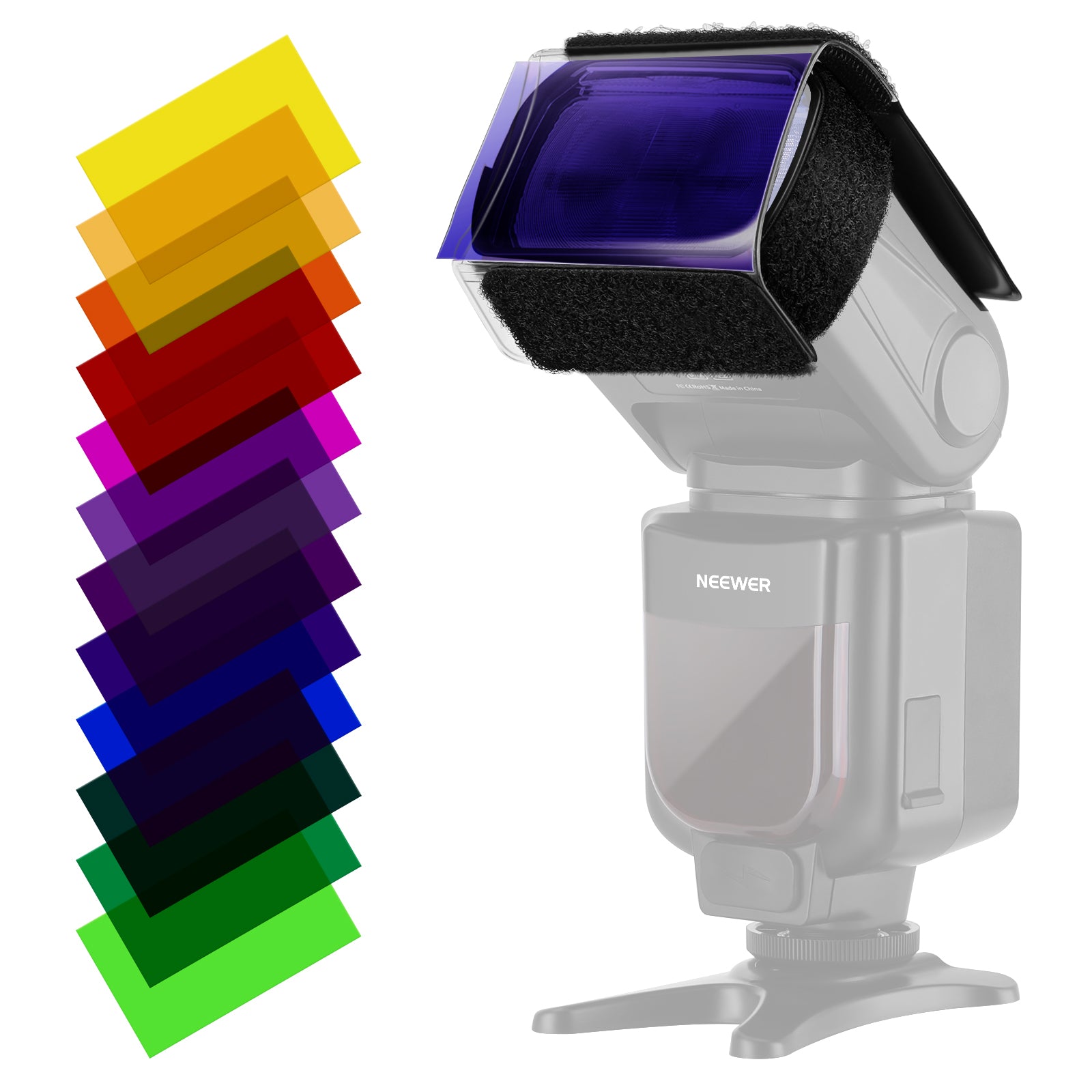 NEEWER 12-Piece Universal Speedlite Color Filter Kit for Canon Nikon Sony DSLR Cameras - Professional Photography Lighting Gels for Studio, Portrait, and Creative Photography