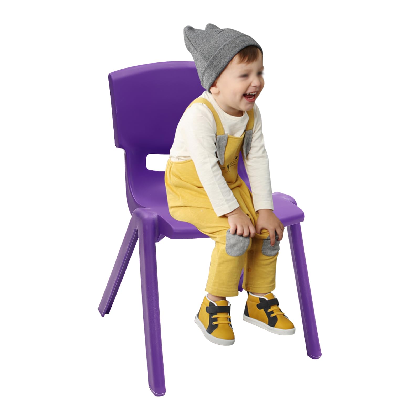 6PCS Colorful Stackable Kids Plastic Chairs - 11 Inch Seat Height for Classroom, Preschool, Daycare & Home Use - Perfect for School Activities, Playrooms & Learning Centers