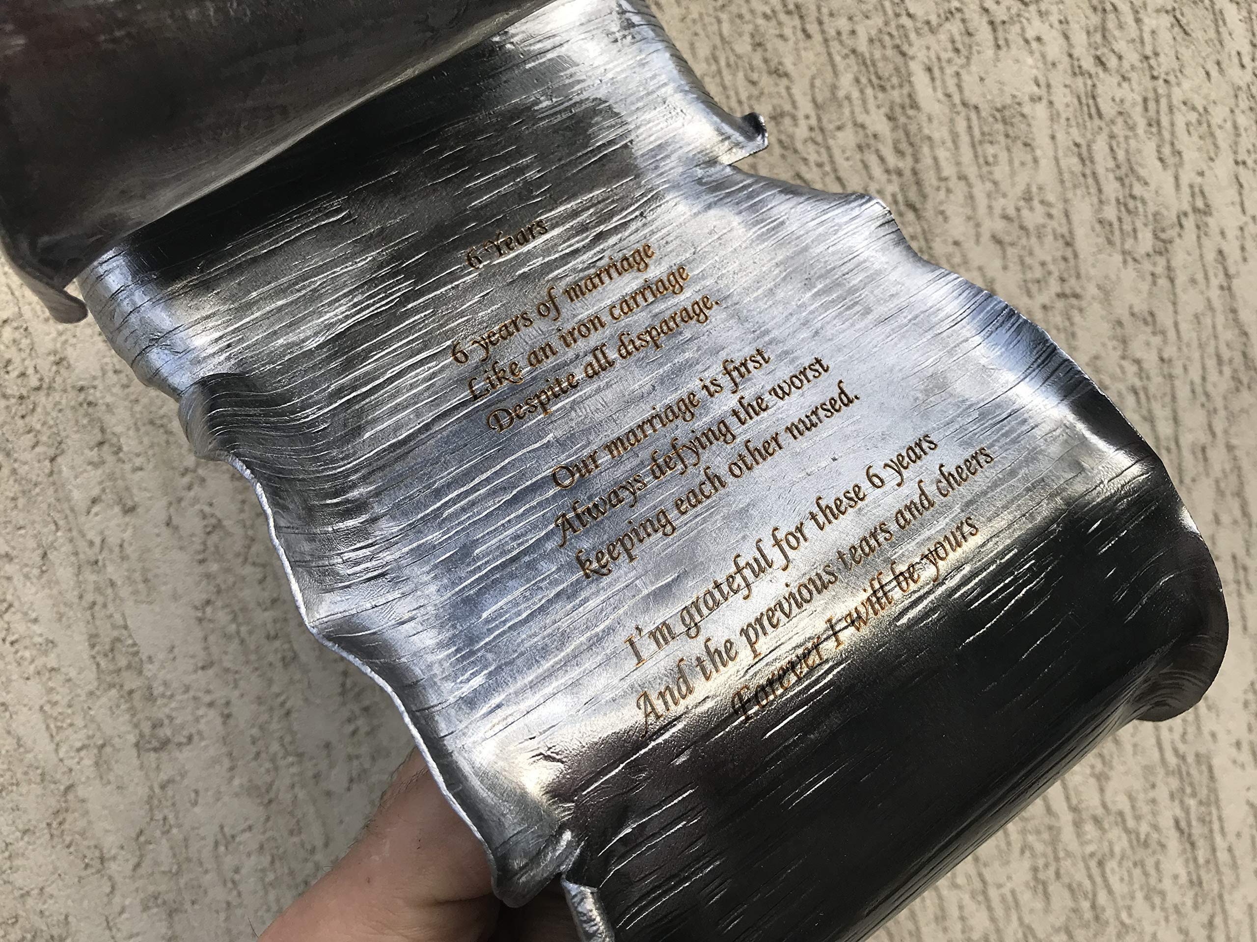 Elegant Iron Scroll - Unique 6th Anniversary Gift for Couples, Iron Wedding Anniversary Present for Him & Her - Perfect for Home Decor, Office Desk, or Romantic Keepsake