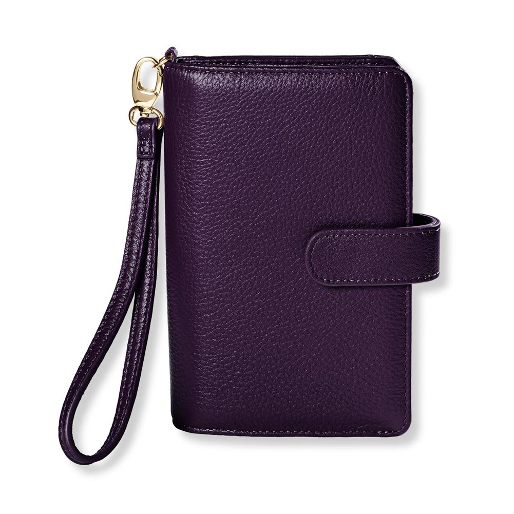 Carrie Checkbook Wallet - Stylish RFID Blocking Leather Wallet for Women with Checkbook Holder | Perfect for Everyday Use, Travel & Business