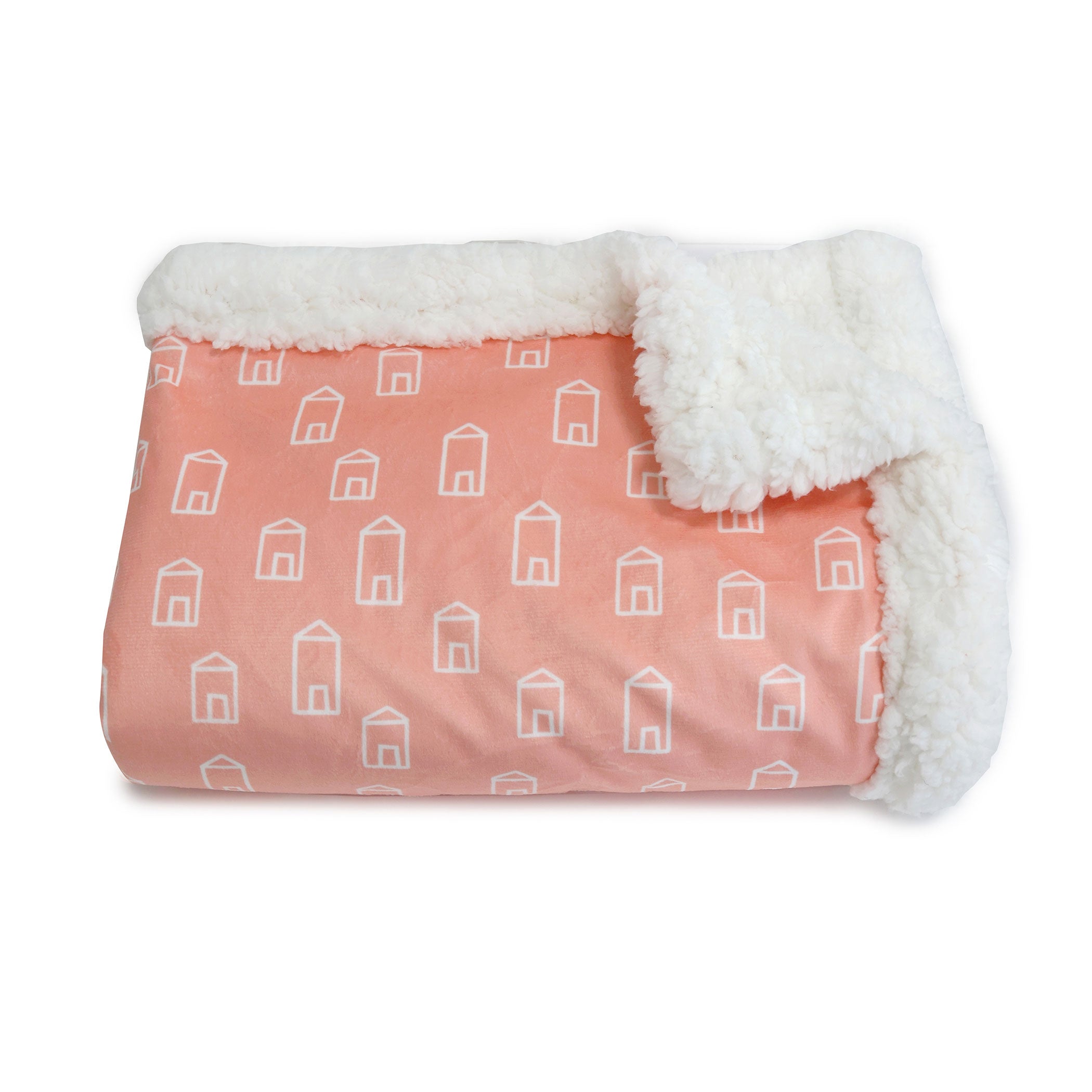 Nordic Velour Cuddle Blanket with Fleece Lining - Ultra Soft Coral Throw Blanket for Bed, Couch & Winter Warmth - Cozy Home Decor Gift