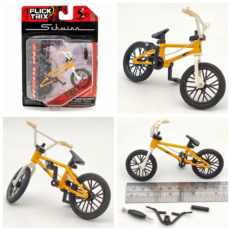 Premium FLICK TRIX Miniature BMX Finger Bike - Diecast Metal DeathTrap Bicycle Toy for Kids & Adults - Perfect for Office Desk, Stress Relief & Collectible Gift