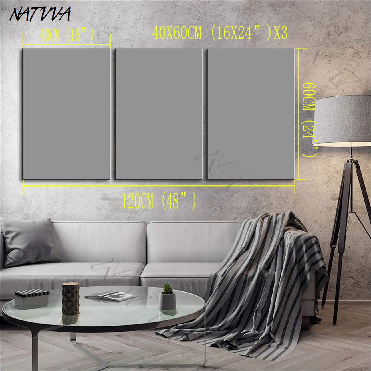 NATVVA 3-Piece Canvas Prints - Inspirational Quote Posters 'Eat Laugh Love' Wall Art Painting for Kitchen & Dining Room Decor, Framed & Ready to Hang - Perfect for Home, Office & Gift Giving