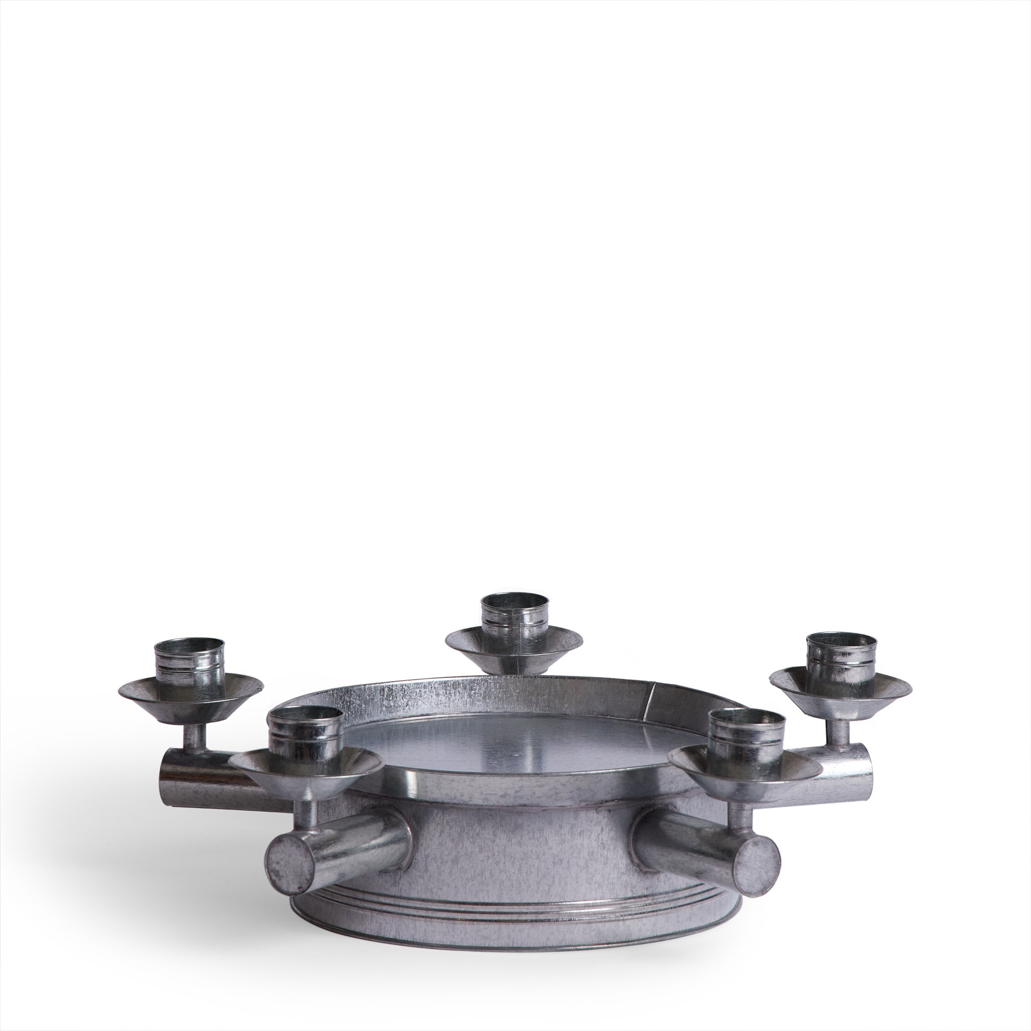 Galvanized Steel Candle Tower - Rustic Decorative Candle Holder for Home, Wedding & Outdoor Events - Perfect for Patio, Garden & Table Centerpieces